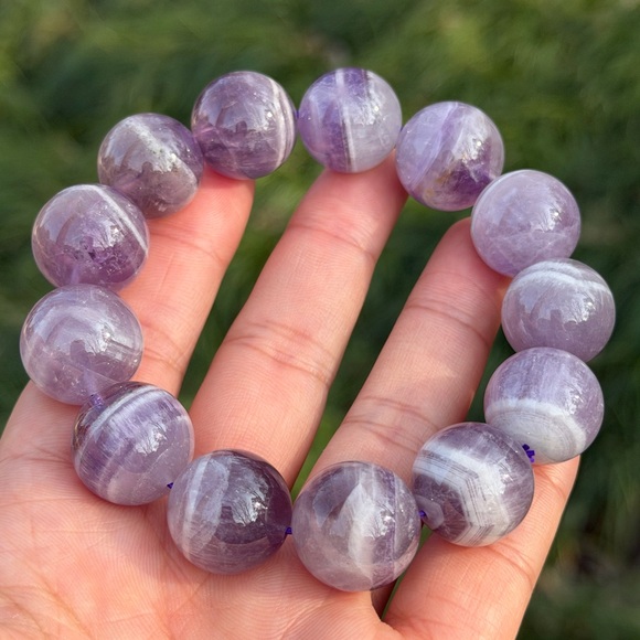 17mm chunky dream amethyst bracelet 1193 - Picture 9 of 9